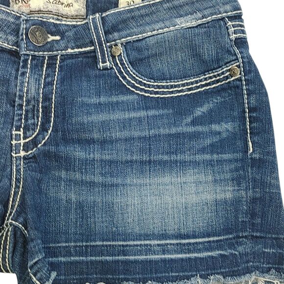 BKE Sabrina Womens Cutoff Denim Jean Shorts Distressed Size 30 - Picture 5 of 11